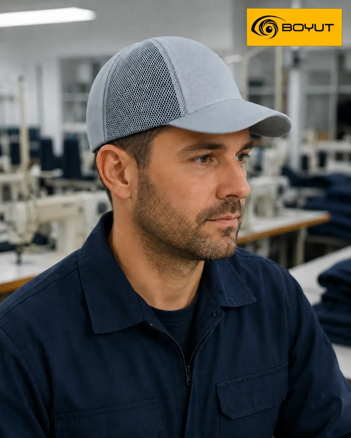 BARET ŞAPKA GRİ LACİVERT